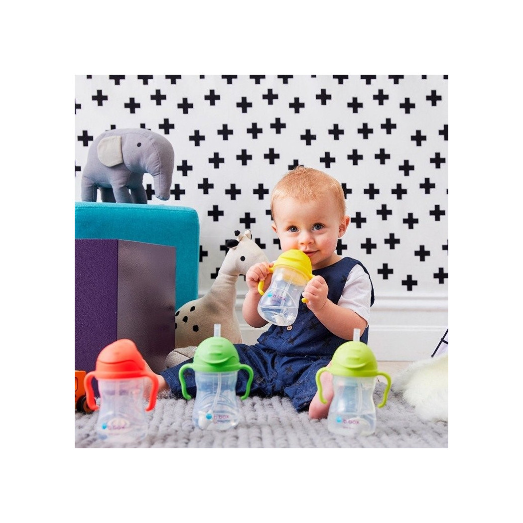 Winogronowy Innowacyjny Bidon ze Słomką Niekapek 240 ml- B.BOX