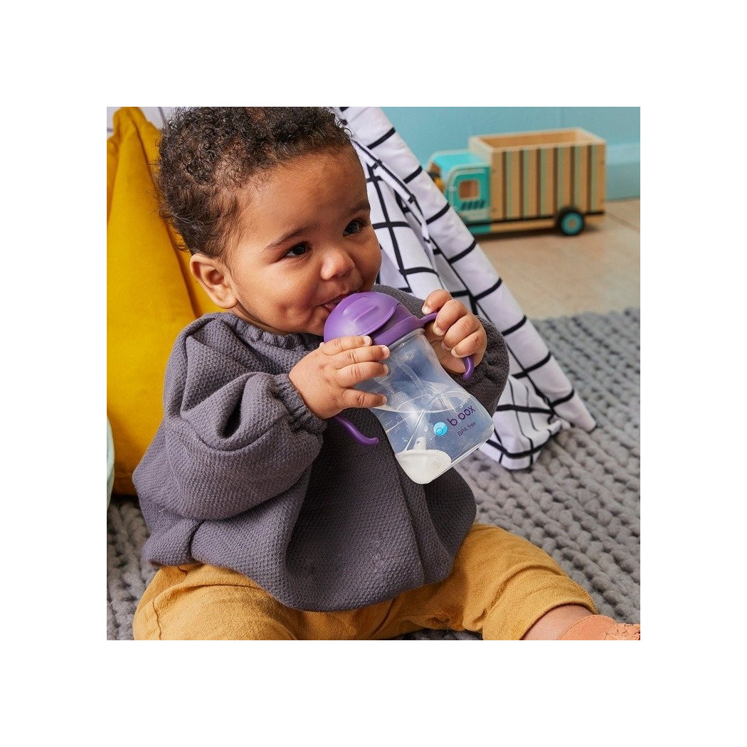 Jabłkowy Innowacyjny Bidon ze Słomką Niekapek 240 ml- B.BOX