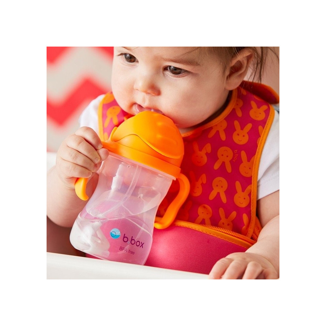 Jabłkowy Innowacyjny Bidon ze Słomką Niekapek 240 ml- B.BOX