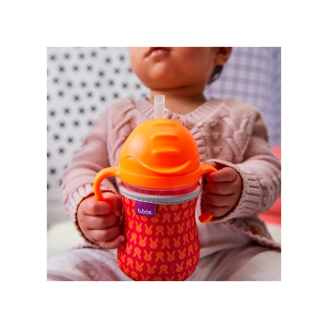 Jabłkowy Innowacyjny Bidon ze Słomką Niekapek 240 ml- B.BOX