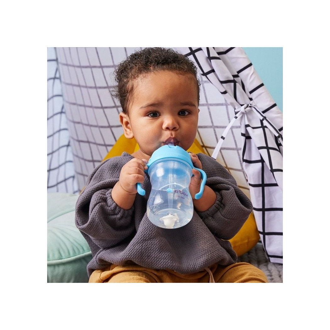 Borówkowy Innowacyjny Bidon ze Słomką Niekapek 240 ml- B.BOX