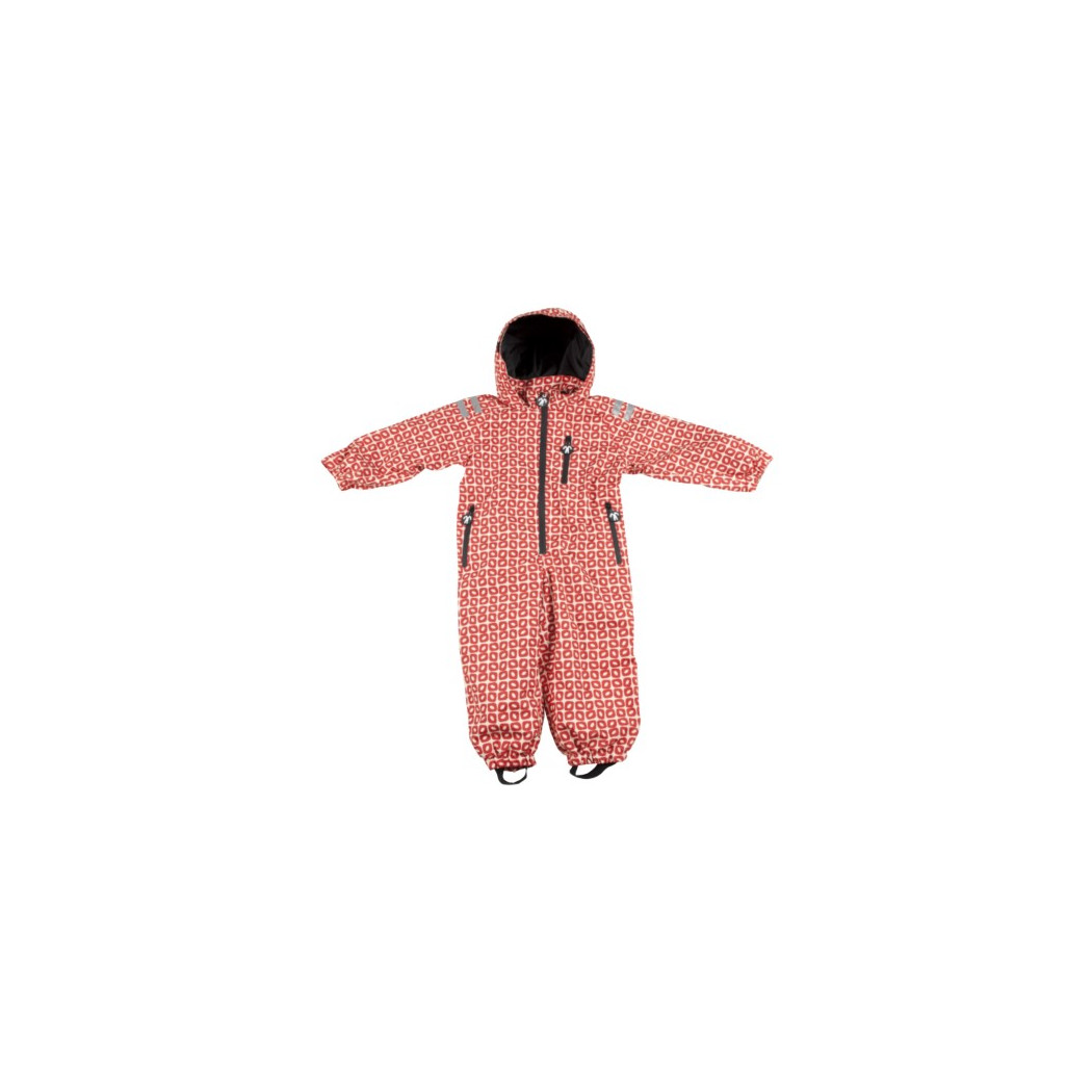 Wyprzedaż Rainsuit Funky Red 80-86 (9-12 mcy) - Ducksday - Kombinezon Przeciwdeszczowy Całoroczny
