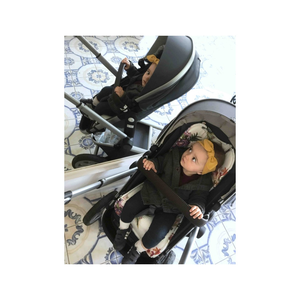 Wkładka do wózka - Thick Stroller Pad - Lady Peony - Rafaello - By M. Rozenek - La Millou