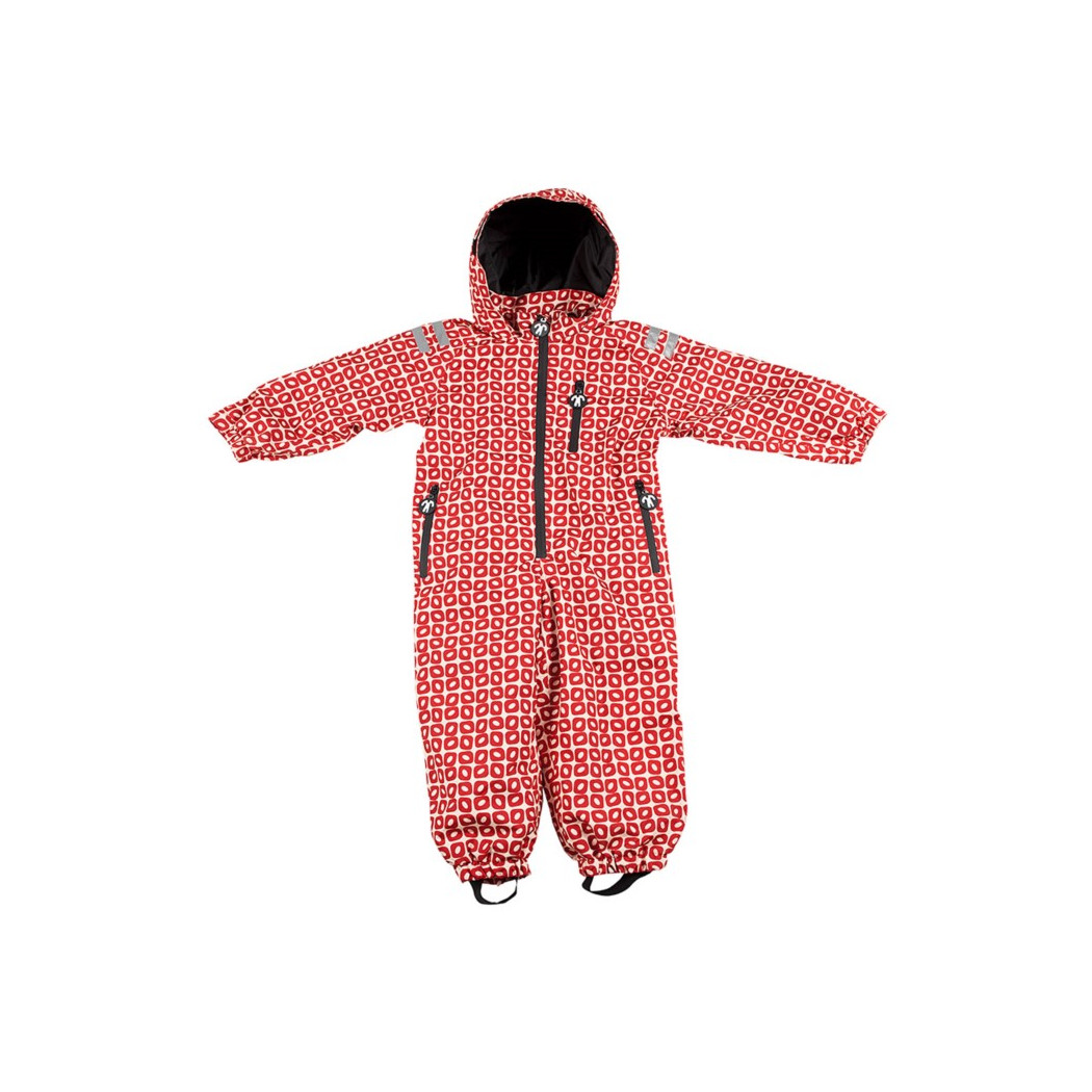 Wyprzedaż Rainsuit Funky Red 80-86 (9-12 mcy) - Ducksday - Kombinezon Przeciwdeszczowy Całoroczny