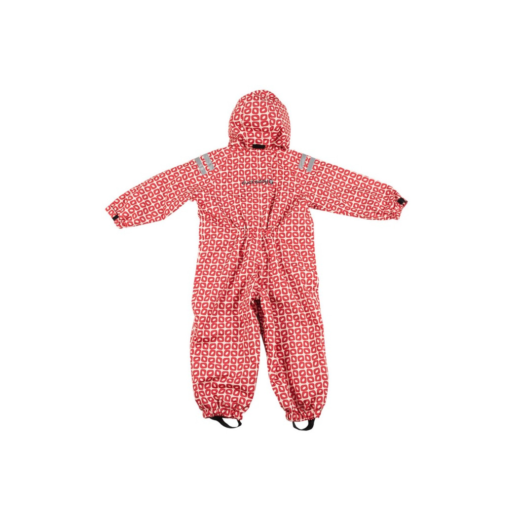 Wyprzedaż Rainsuit Funky Red 80-86 (9-12 mcy) - Ducksday - Kombinezon Przeciwdeszczowy Całoroczny