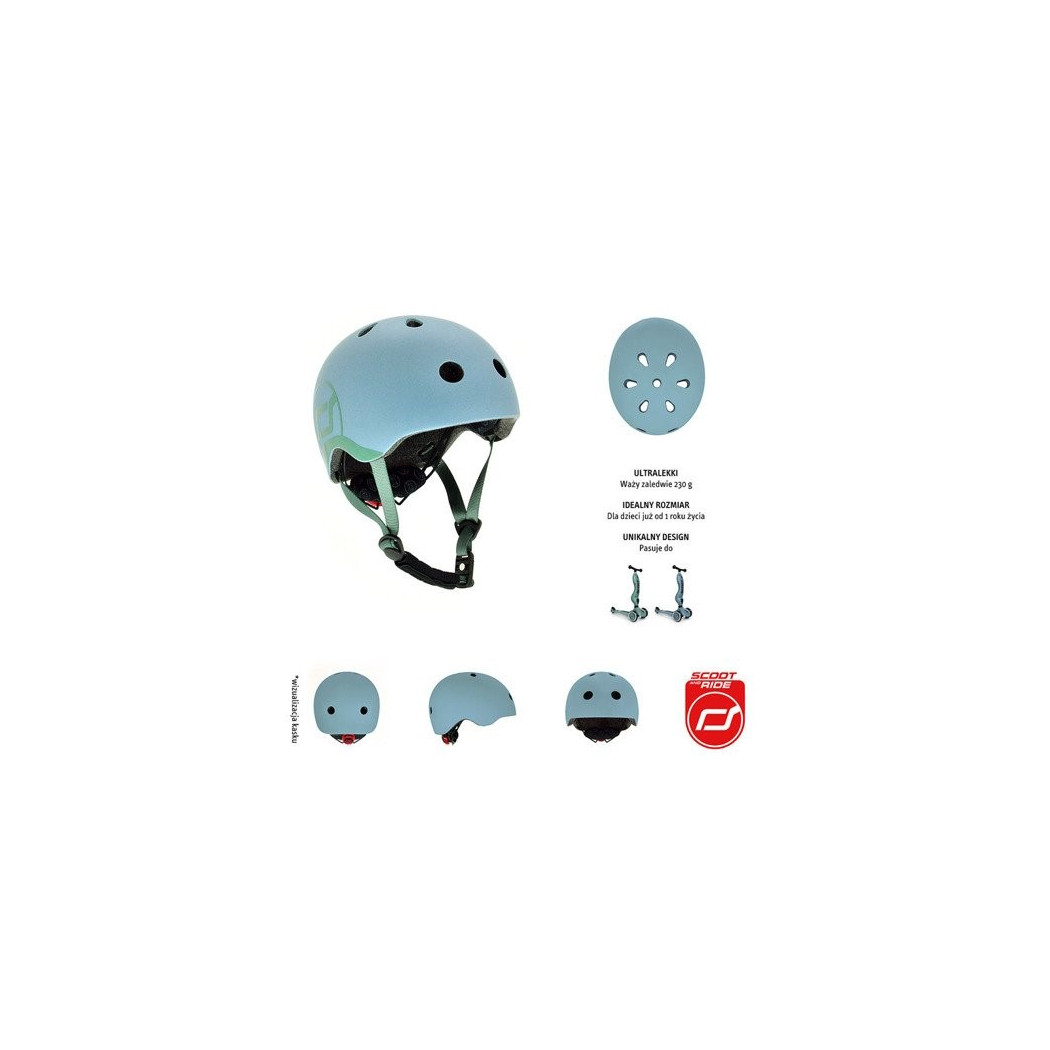 Steel - Kask Scootandride XXS-S  dla dzieci 1-5 lat - Scoot&Ride