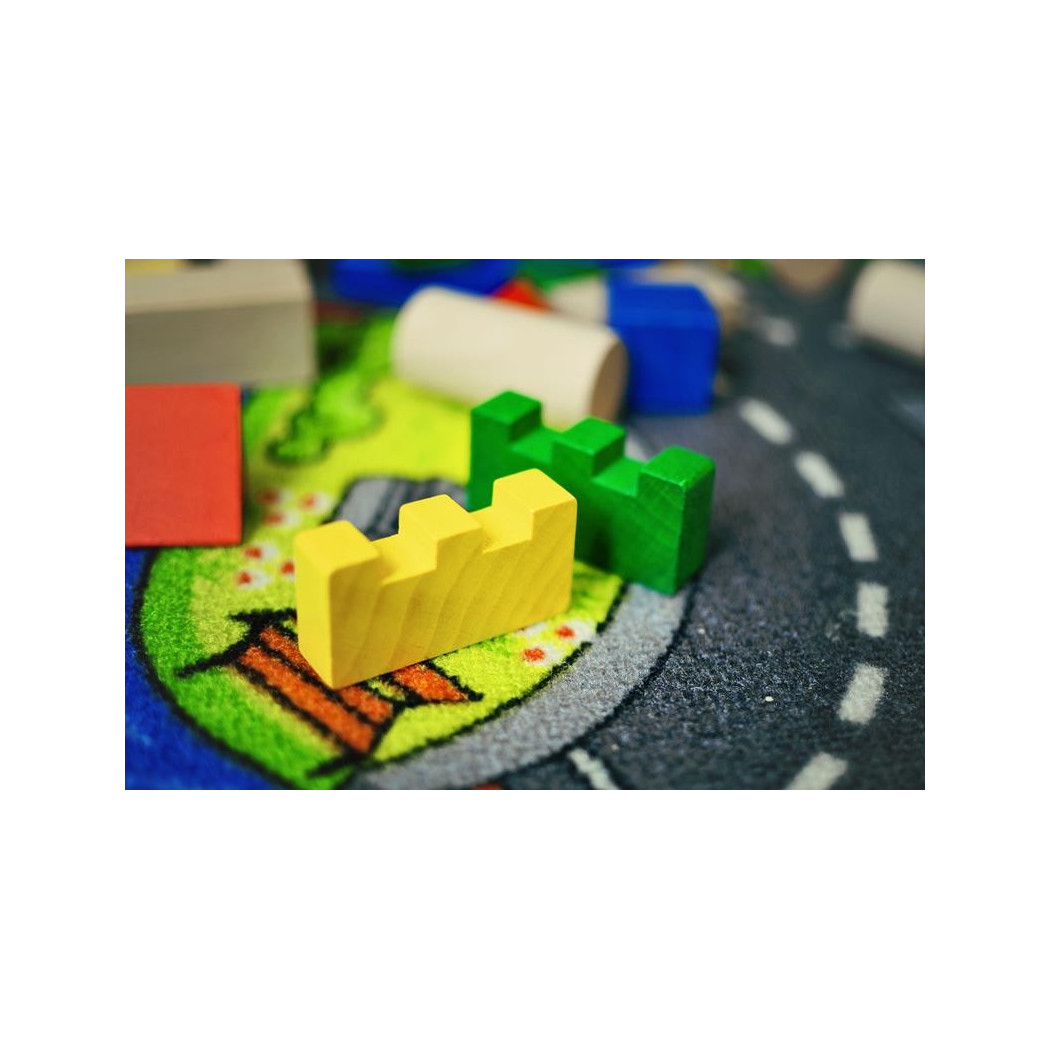 KLOCKI drewniane kolorowe 100 SZT LUPO MONTESSORI