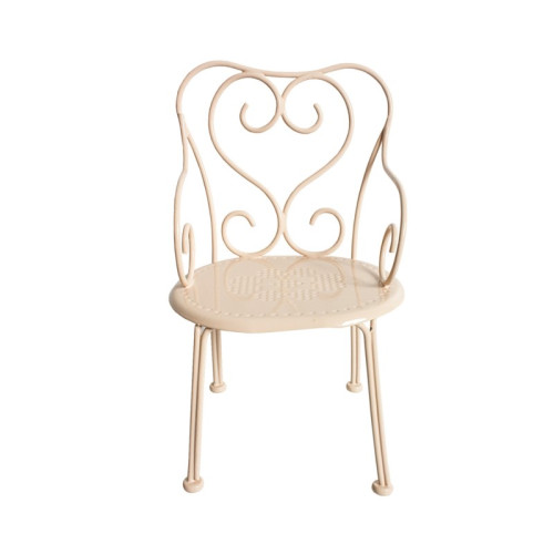 Metalowe Romantyczne Krzesło - Pudrowe - Romantic Chair Powder - Akcesoria dla Lalek - Maileg