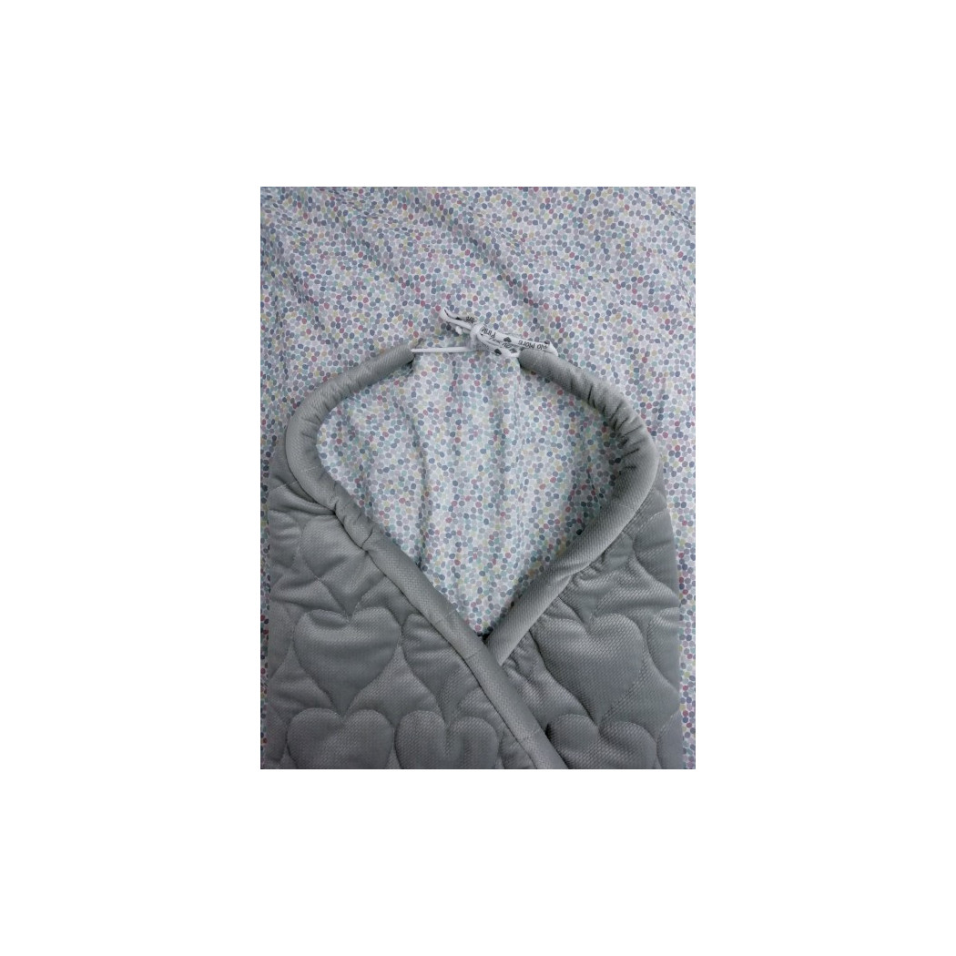 Otulacz do Fotelika - Szary& Dots- 100cm x 90cm - Pink No More