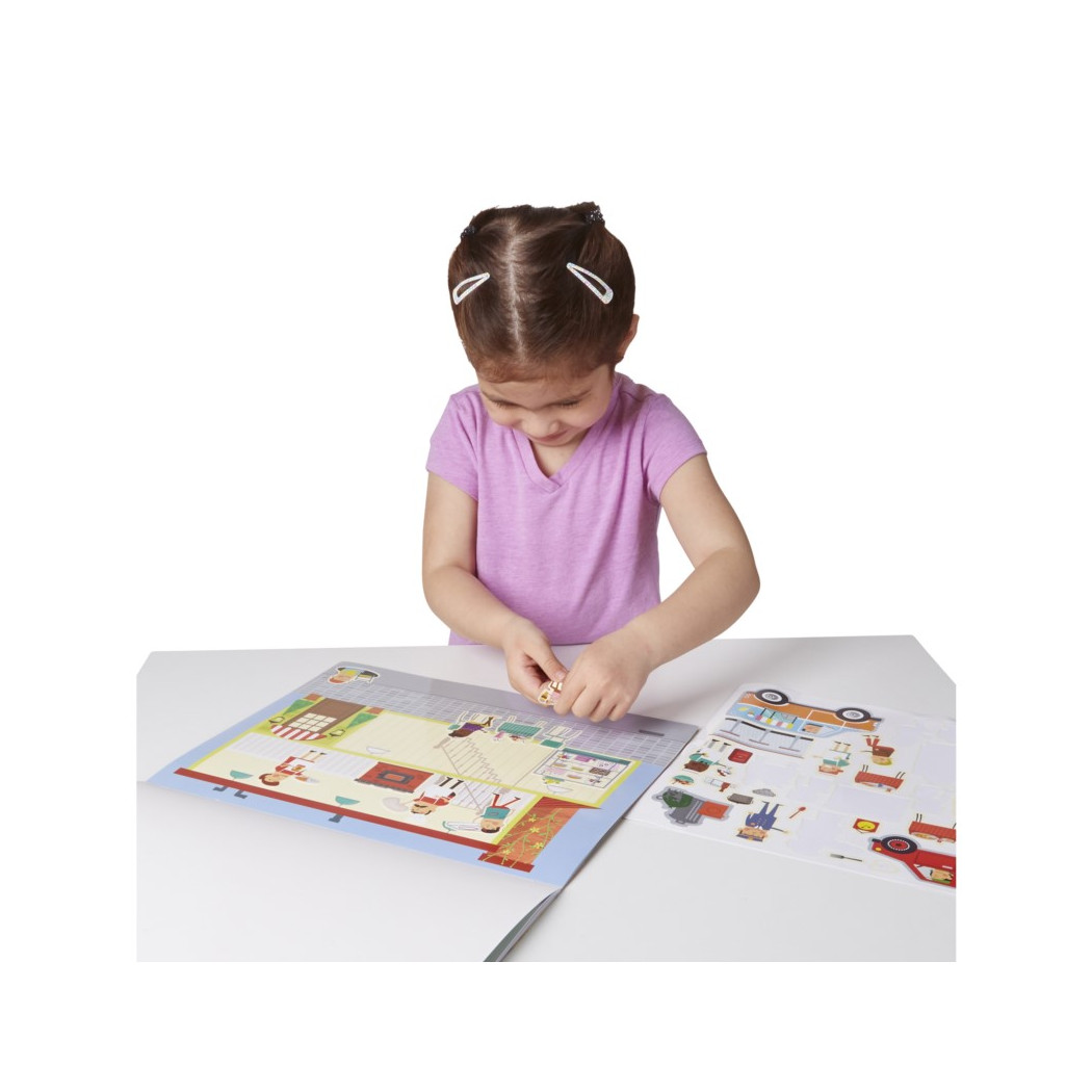 Miasto - Wyklejanka wielokrotnego użytku - Naklejki - Melissa & Doug