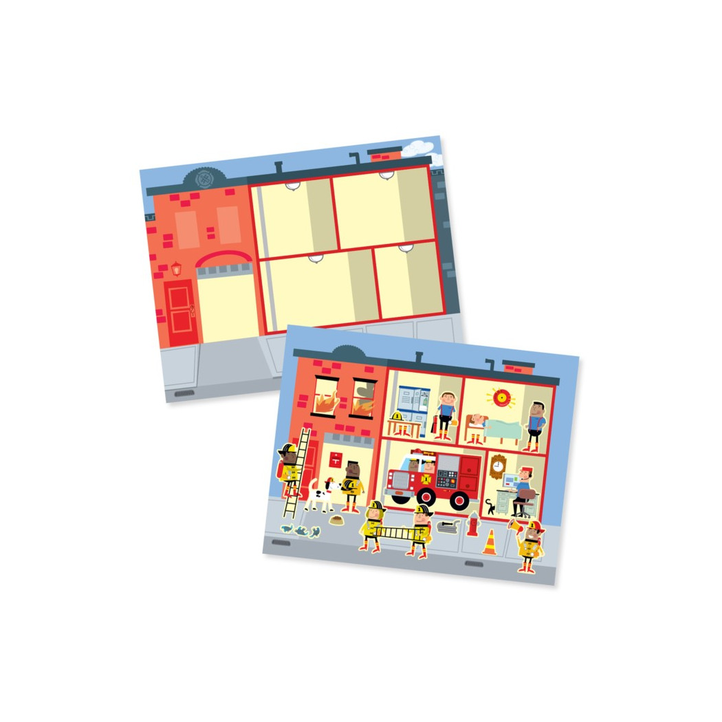 Miasto - Wyklejanka wielokrotnego użytku - Naklejki - Melissa & Doug