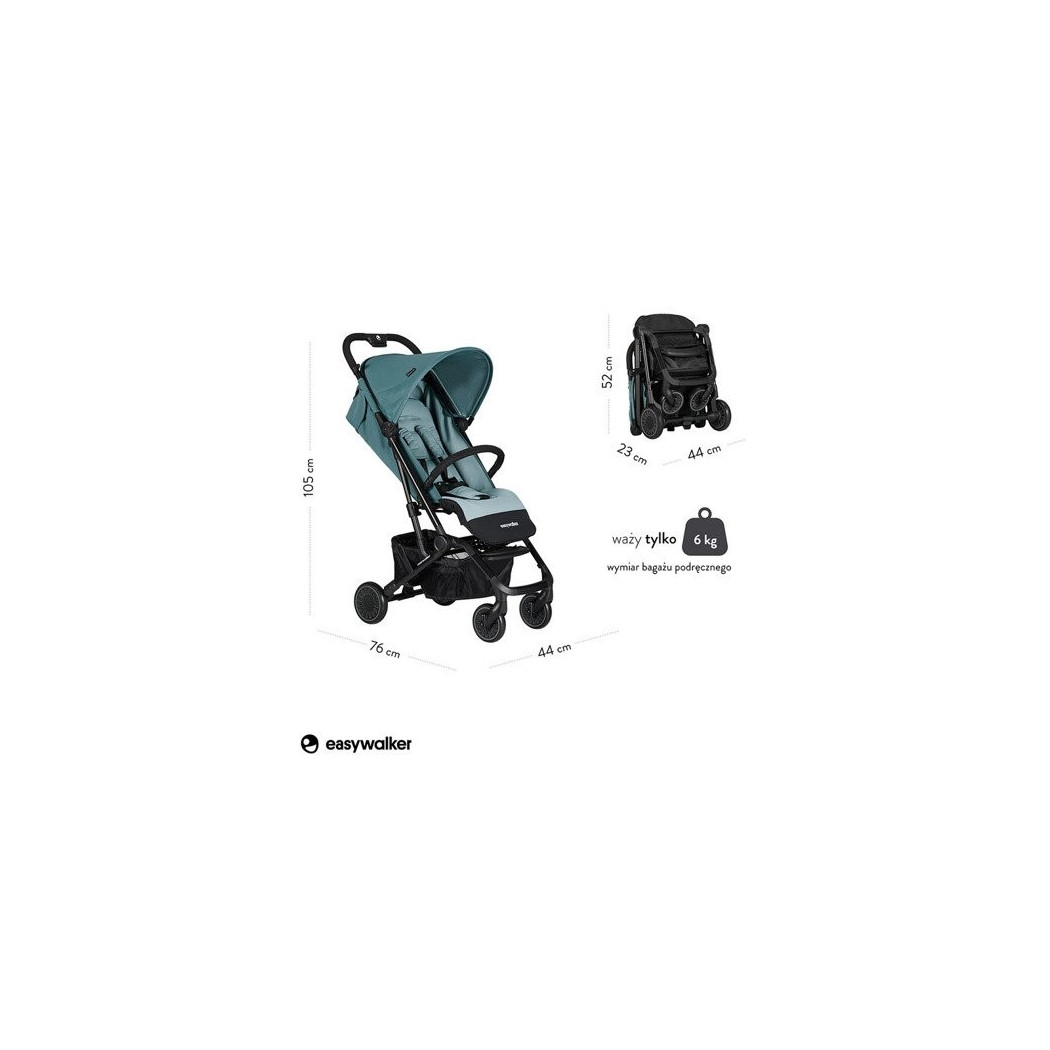 Ocean Blue Easywalker Buggy XS - Wózek spacerowy z osłonką przeciwdeszczową - Easywalker - Spacerówka