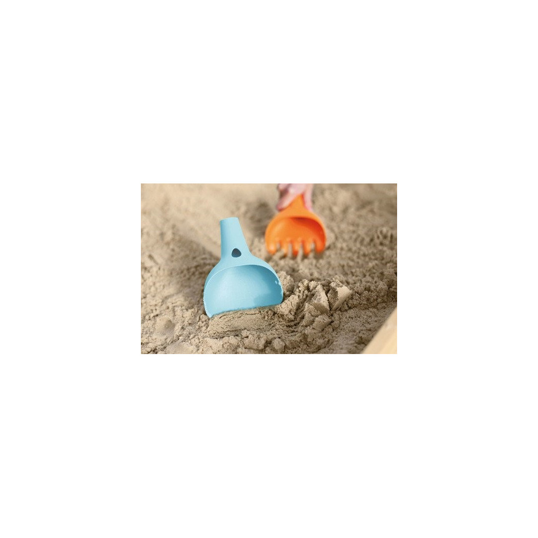 Raki Blue Orange - Zestaw Łopatka i Grabki - do piasku, śniegu, ogrodu - Vintage Blue Mighty Orange - Quut