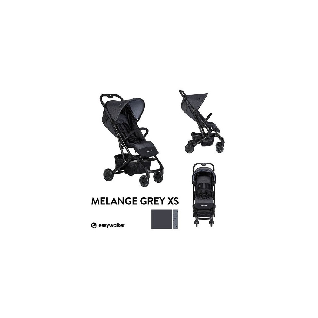 Melange Grey Easywalker Buggy XS - Wózek spacerowy z osłonką przeciwdeszczową - Easywalker - Spacerówka