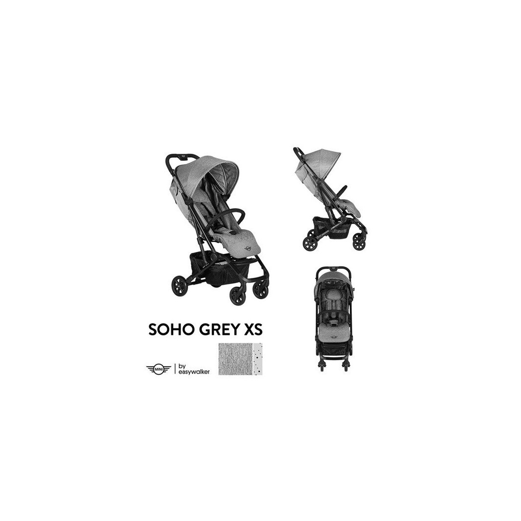 Soho Grey MINI By Easywalker Buggy XS - Wózek spacerowy z osłonką przeciwdeszczową - Easywalker - Spacerówka