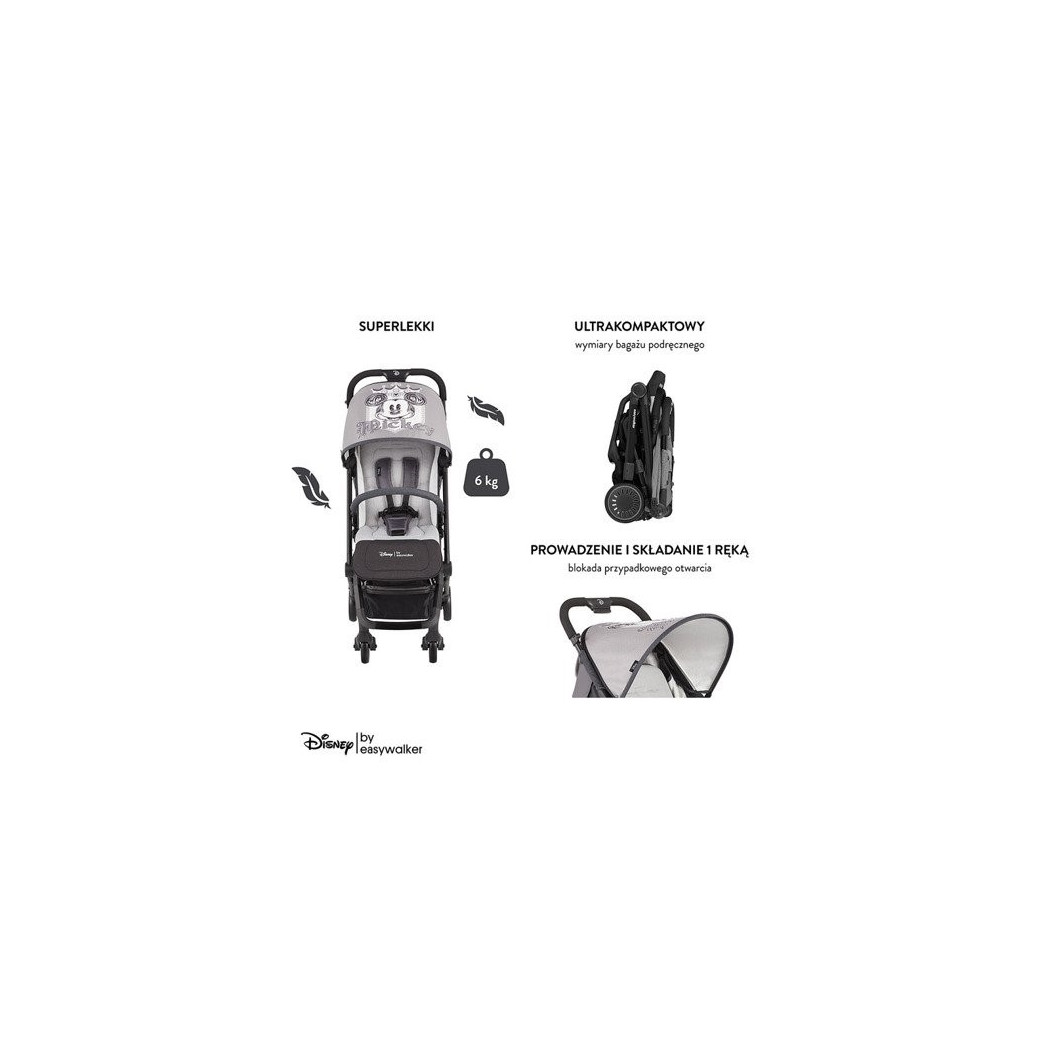 Mickey Shield DISNEY By Easywalker Buggy XS - Wózek spacerowy z osłonką przeciwdeszczową - Easywalker - Spacerówka