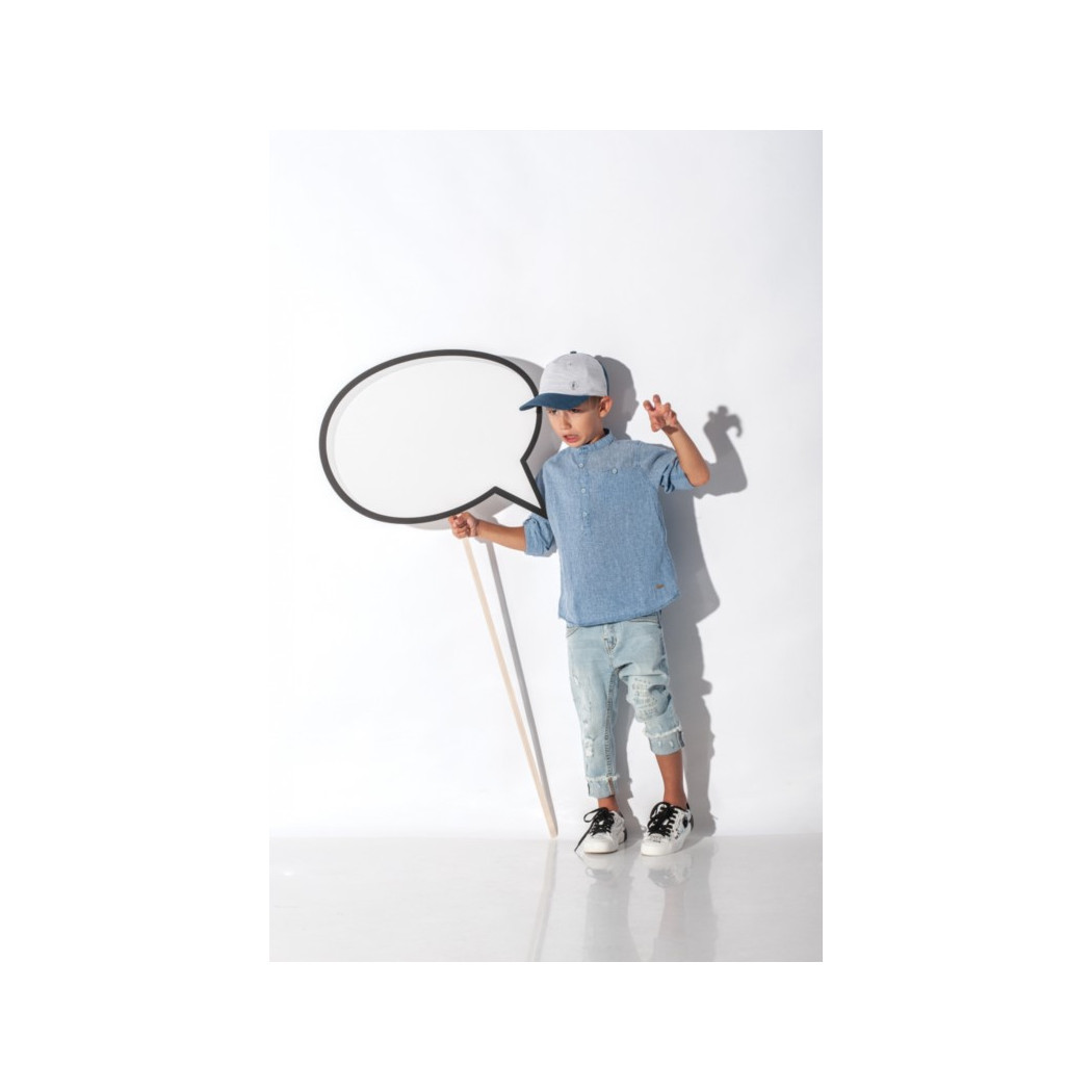 CZAPKA Z DASZKIEM HIPOLIT NIEBIESKA/JEANS r.52 cm - BROEL