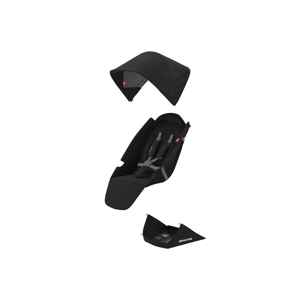 Greentom  Classic - tapicerka - czarna / black - materiał czarny