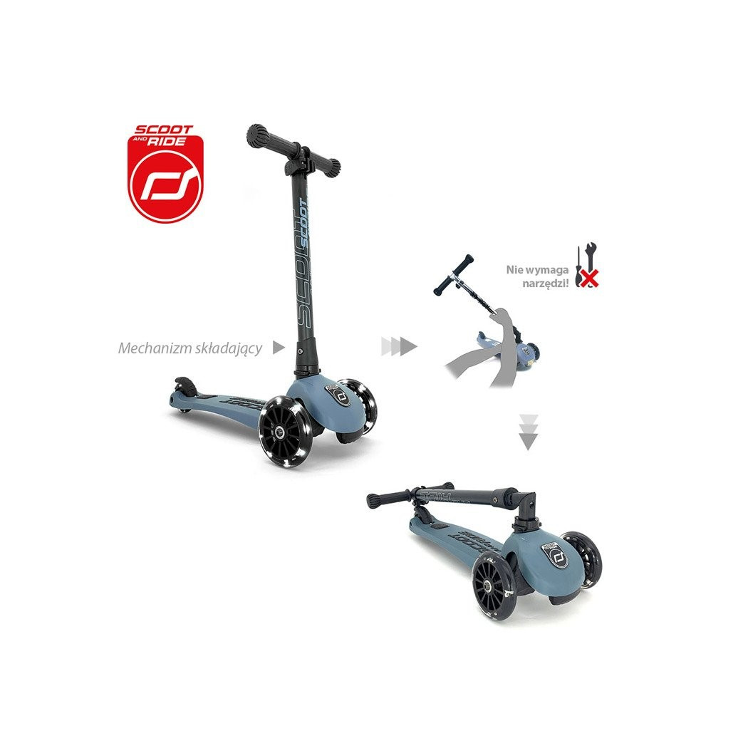 Steel - Highwaykick 3 Led - Hulajnoga Składana Ze Świecącymi Kółkami 3+ - Scootandride