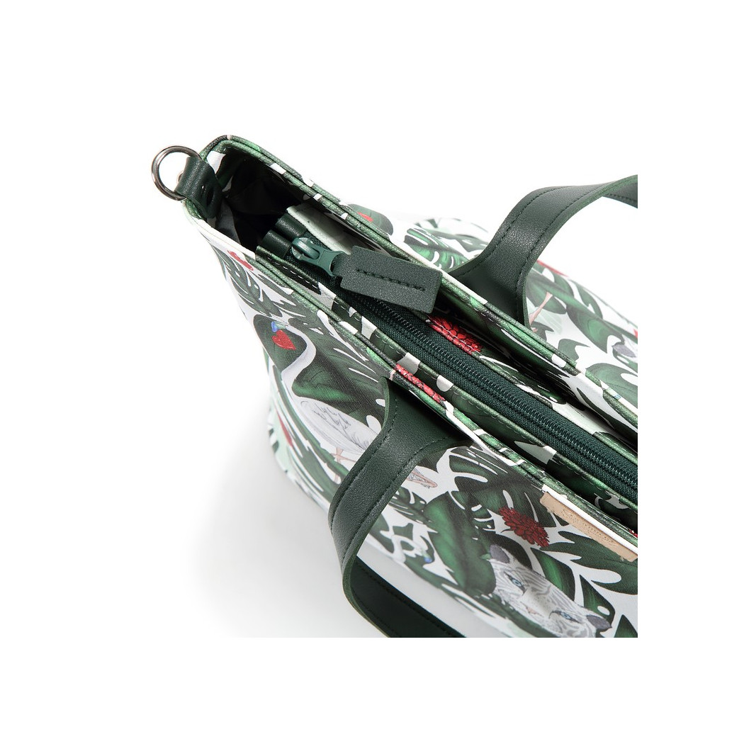 WYPRZEDAŻ Torba Medium Zip z Saszetką - Evergreen Tiger - Premium - La Millou Feeria