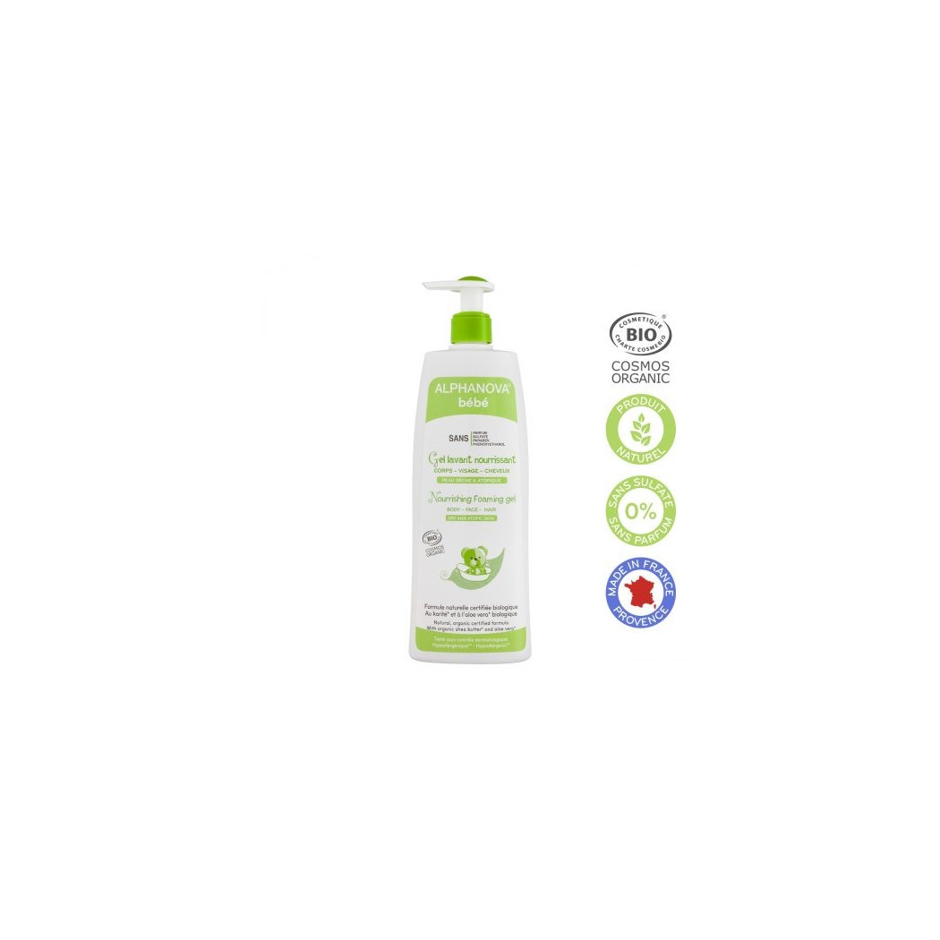 WYPRZEDAŻ Odżywczy Żel Do Mycia - Skóra Sucha i Atopowa - 500 ml - Alphanova Bebe