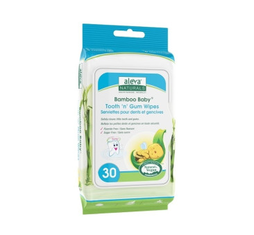 Bambusowe Chusteczki - Do Ząbków - 30 sztuk - Aleva Naturals