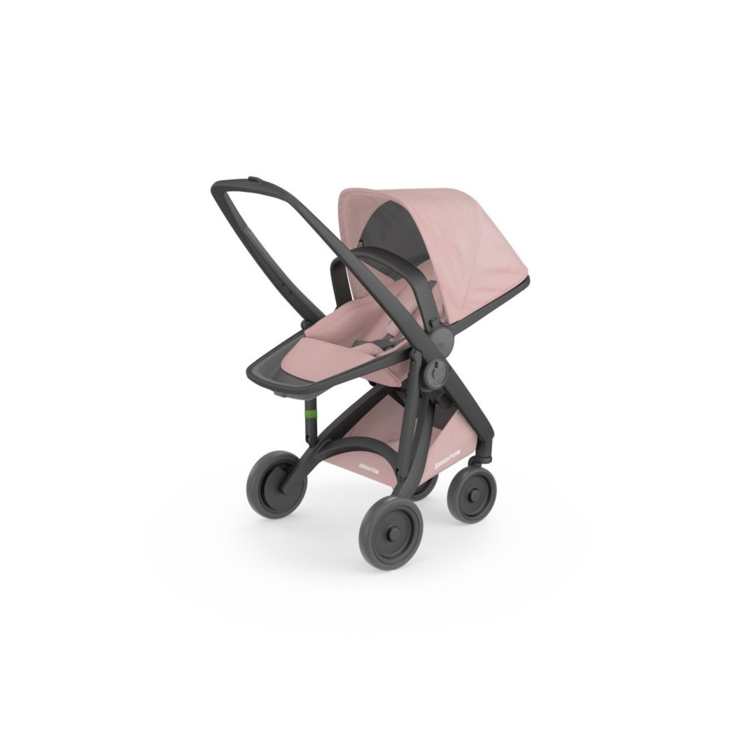 Wózek Greentom  Reversible - black - blossom / czarno - pudrowo różowy