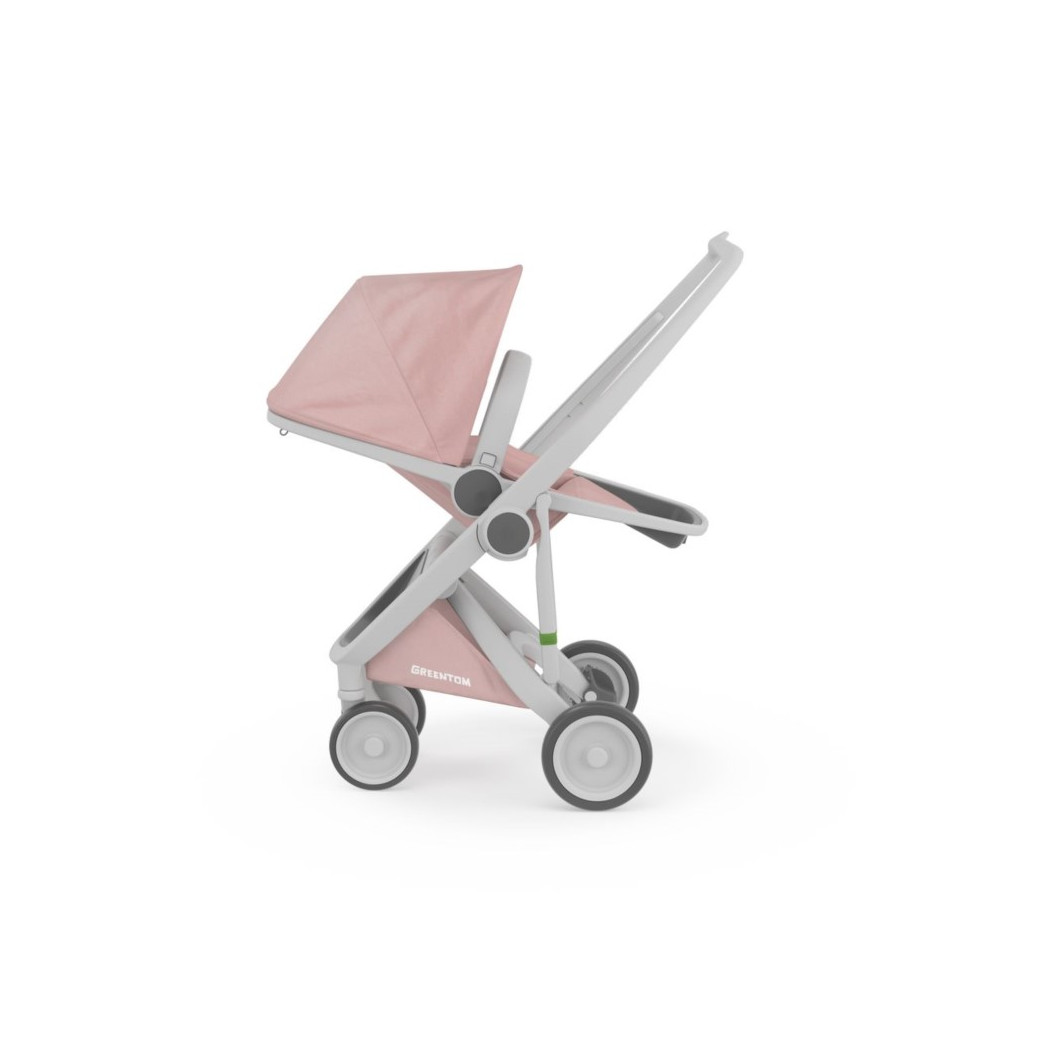 Wózek Greentom  Reversible - grey - blossom / szaro - pudrowo różowy.