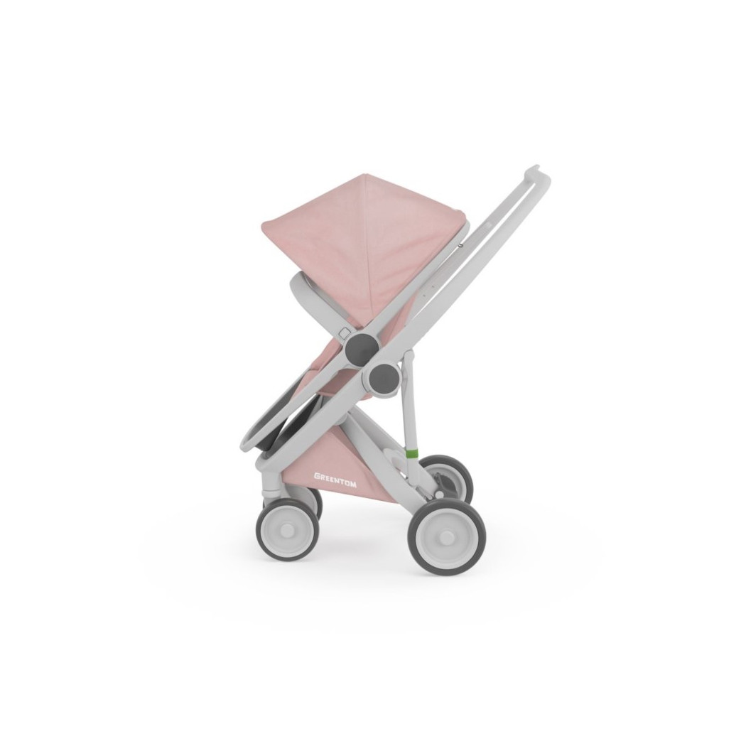 Wózek Greentom  Reversible - grey - blossom / szaro - pudrowo różowy.