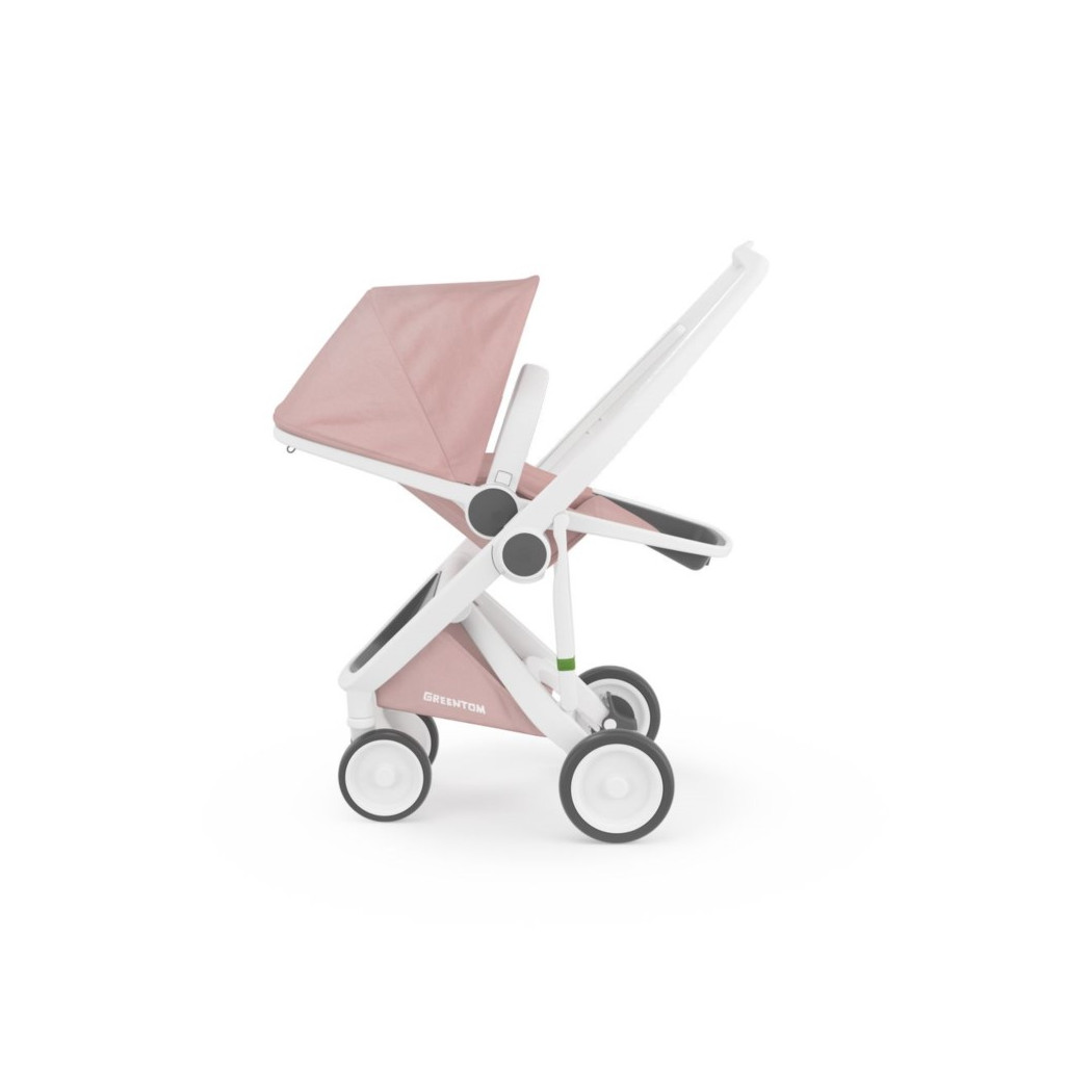 Wózek Greentom  Reversible - white - blossom / biało - pudrowo różowy