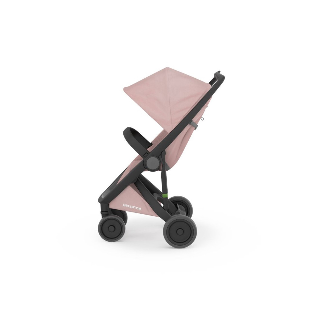 Wózek Greentom  Classic - black - blossom / czarno- pudrowo różowy