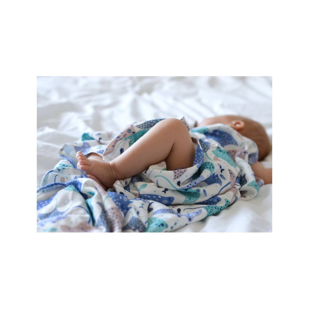 Bambusowy Otulacz - Paradise - Mgiełka - La Millou - Bamboo Fringe 100x120cm