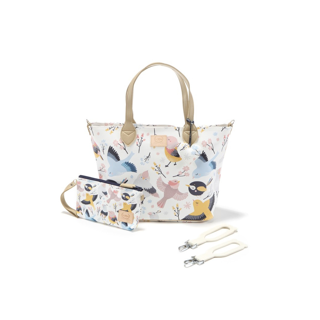 Torba Large Zip z Saszetką - Cute Birds - Premium - La Millou Feeria