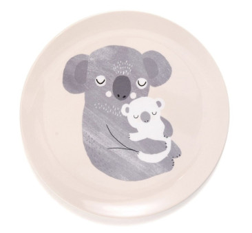 Talerz płaski z melaminy - Koala - bambus - Petit Monkey