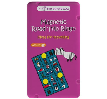 Drogowe bingo - Podróżna gra magnetyczna The Purple Cow