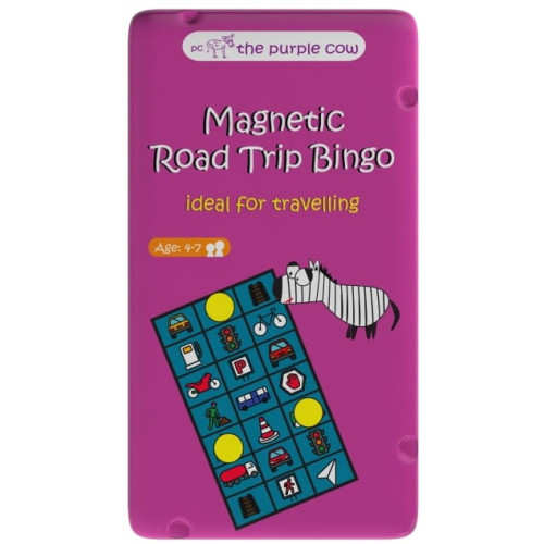 Drogowe bingo - Podróżna gra magnetyczna The Purple Cow