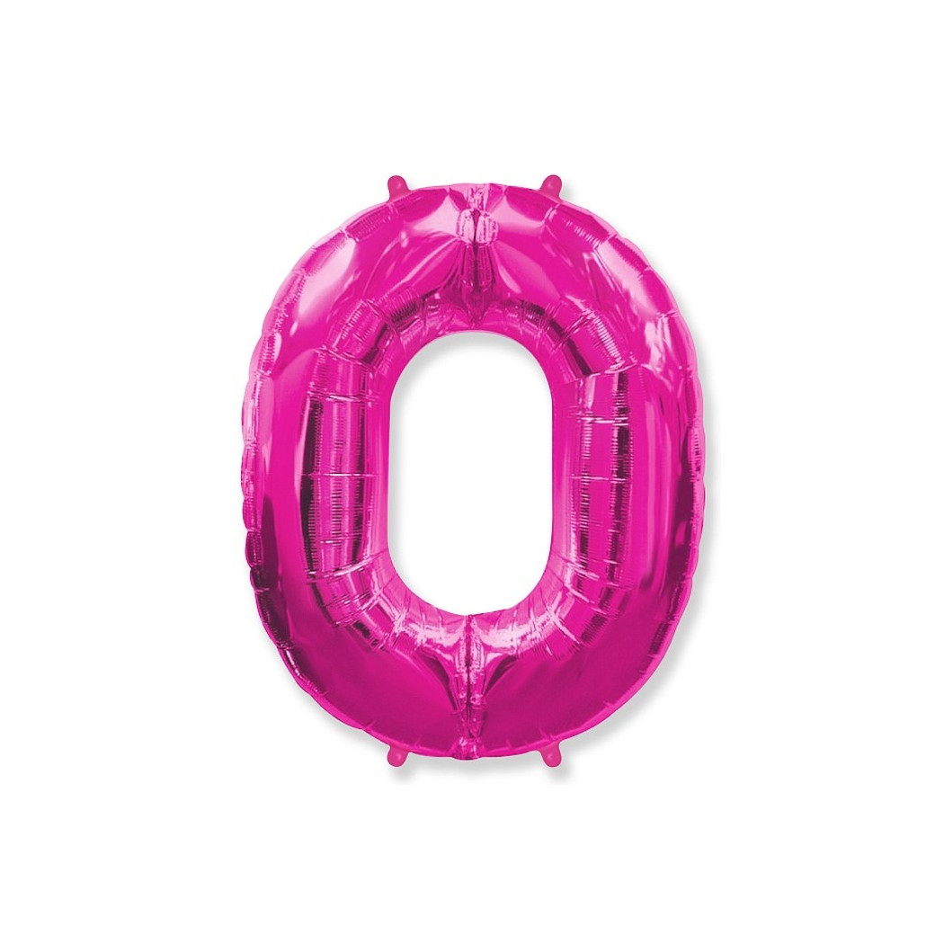WYPRZEDAŻ Cyfra 0 - Różowa - Balon foliowy 85 cm - GoDan