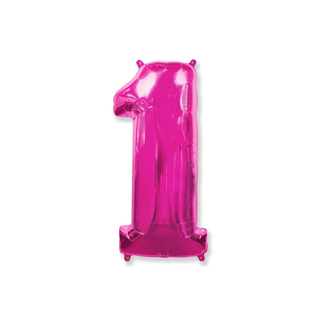 WYPRZEDAŻ Cyfra 1 - Różowa - Balon foliowy 85 cm - GoDan