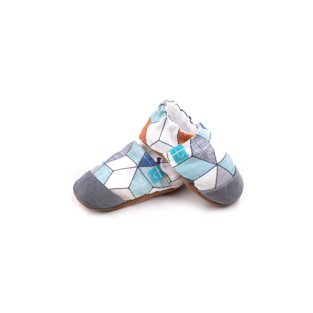 Blue Diamond ze skórką - rozmiar 12-18 msc - Papcie Titot - SKÓRZANA PODESZWA