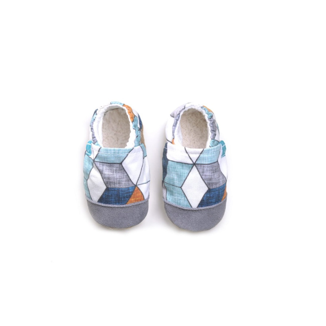 Blue Diamond ze skórką - rozmiar 12-18 msc - Papcie Titot - SKÓRZANA PODESZWA