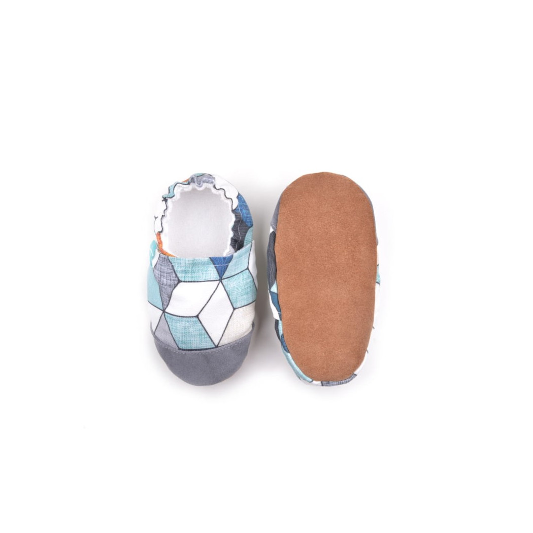 Blue Diamond ze skórką - rozmiar 12-18 msc - Papcie Titot - SKÓRZANA PODESZWA