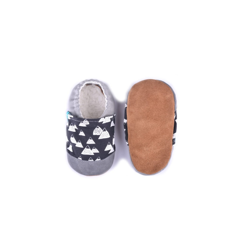 Góry ze skórką - rozmiar 12-18 msc - Papcie Titot - SKÓRZANA PODESZWA