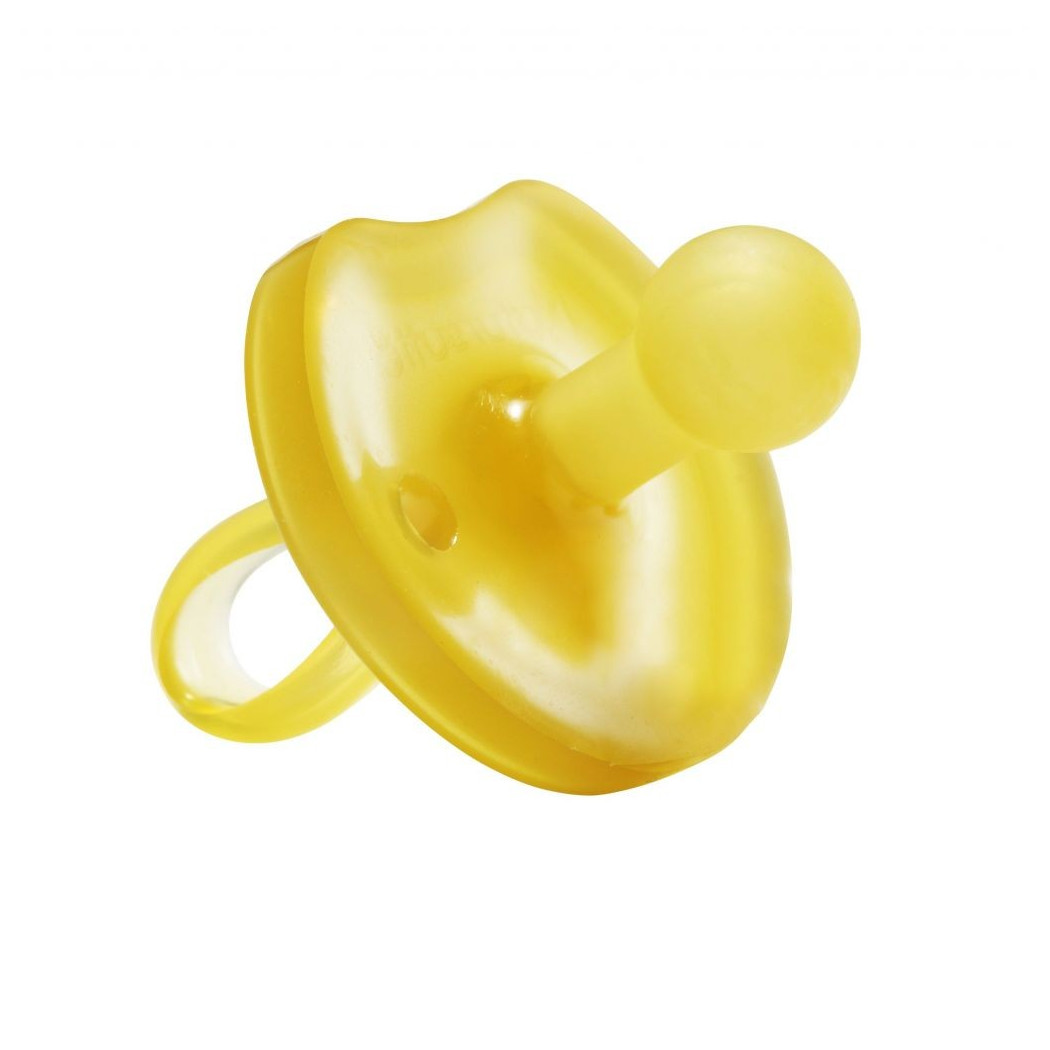 WYPRZEDAŻ Smoczek okrągły motyl S (0-6m)  z kauczuku naturalnego- Natursutten