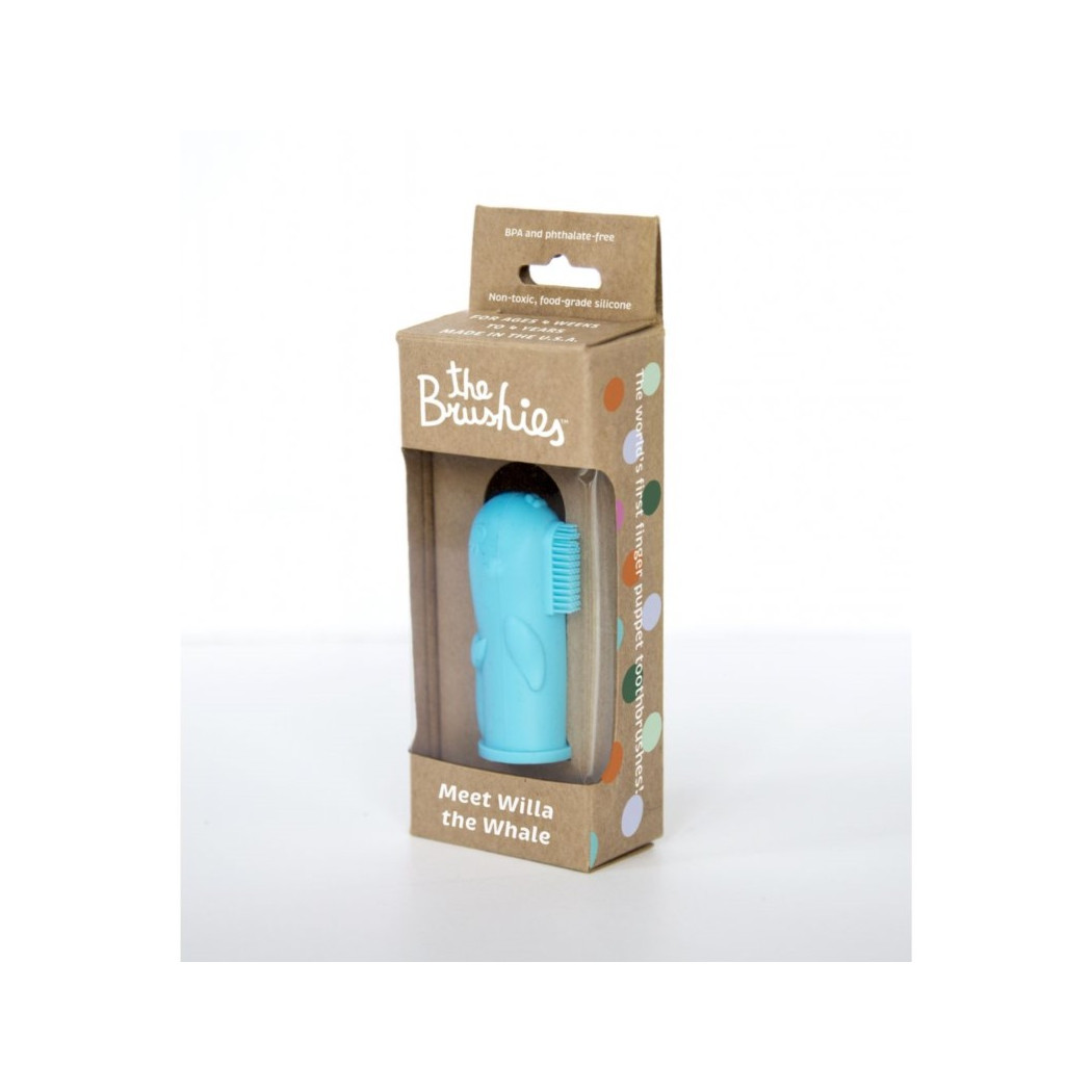 Szczoteczka silikonowa na palec - Wieloryb WILLA - THE BRUSHIES