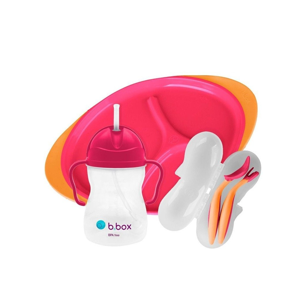 Strawberry Shake - Zestaw do karmienia - pomarańczowo/ różowy - B.BOX
