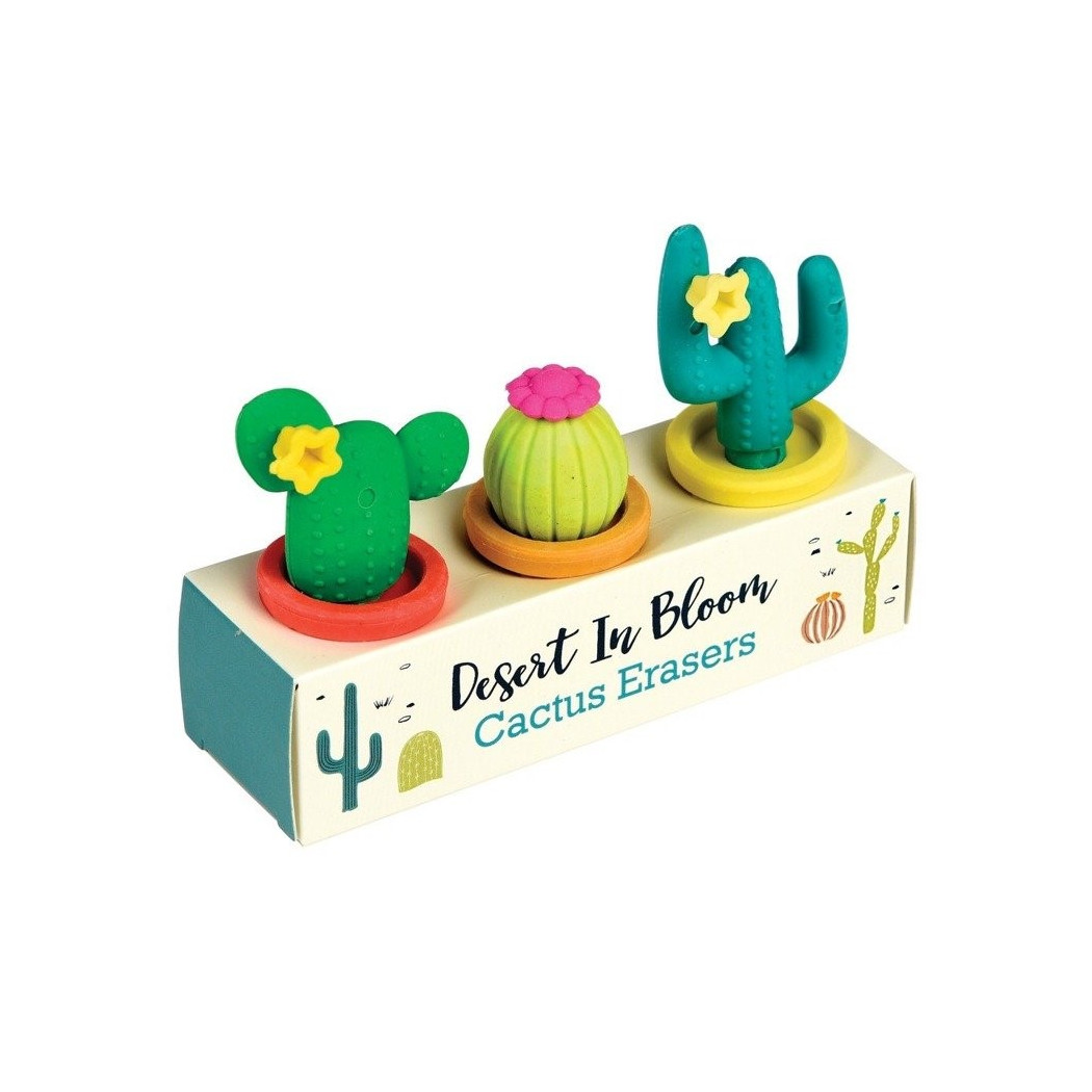 Kaktusy - Gumki Do Mazania - 3 szt - Rex London Trade