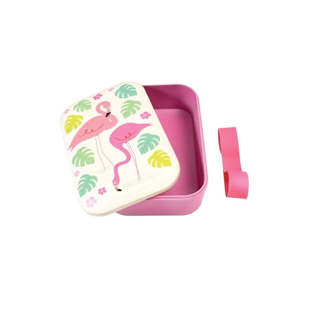 Flamingi - Lunchbox Bambusowy - Śniadaniówka - Vintage - Rex London Trade