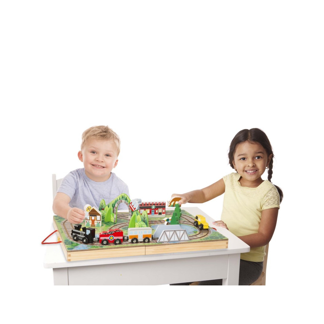 Stacja Kolejowa - Drewniana Walizka - Melissa & Doug - Montessori