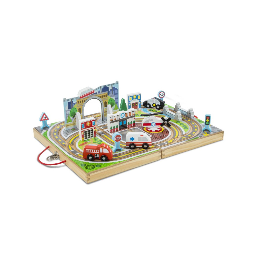 Miasto - Drewniana Walizka - Melissa & Doug - Montessori