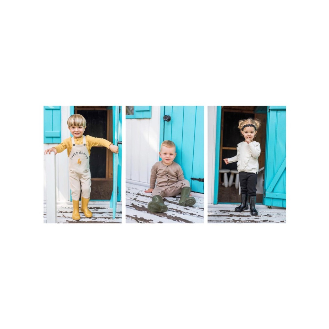 WYPRZEDAŻ Khaki/ Gwiazda -  rozm. 19/20 - Kalosze Dziecięce + worek/plecak - Sweet Dreams - kaloszepoprosze Kalosze Poproszę